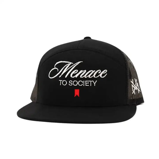 Menace to Society Trucker Hat - 7 Panel Black
