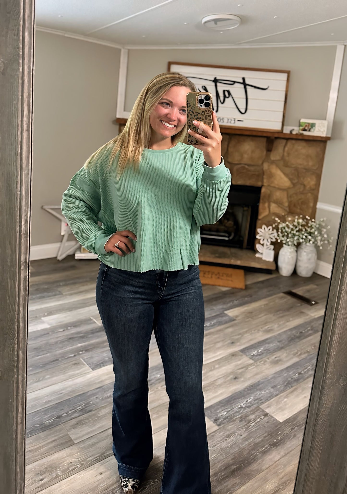 Free Motion Open Back Top - Emerald