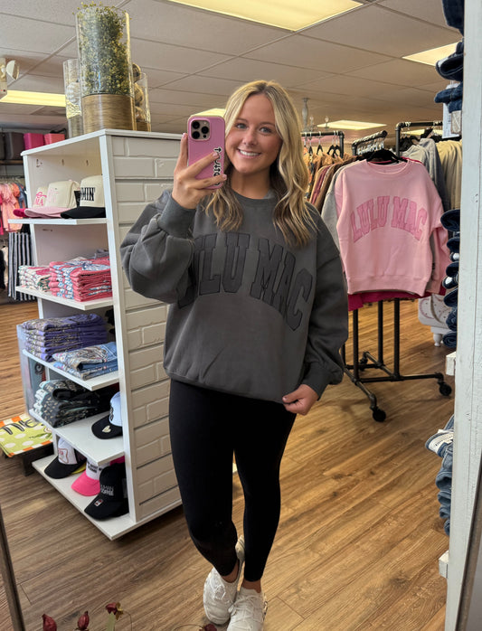 Lulu Mac Dark Grey Mono Sweatshirt