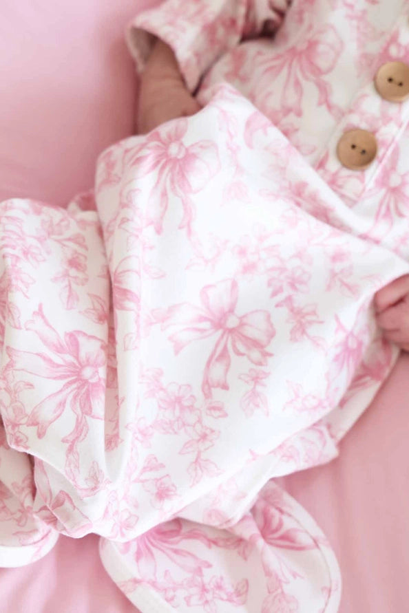 Fancy Frills Newborn Baby Knot Gown & Hat Set