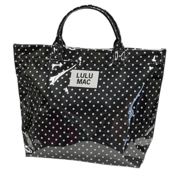 Lulu Mac Tote Bag - Black/White Dot