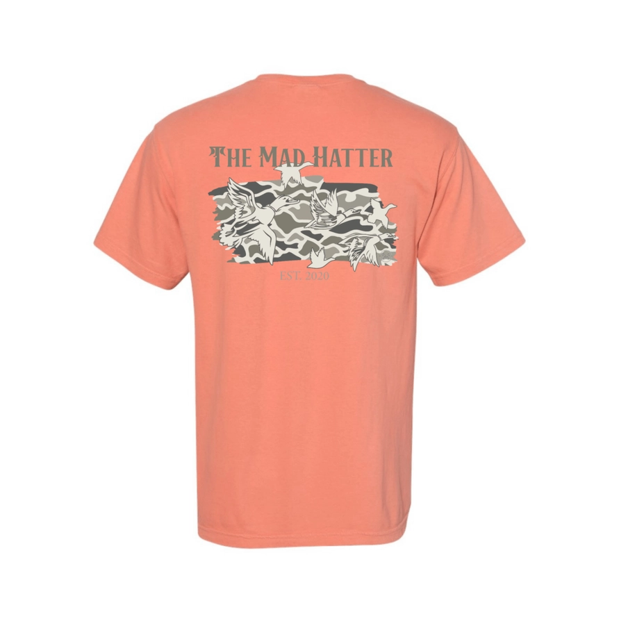 Mad Hatter Camo Duck T-Shirt - Terracotta