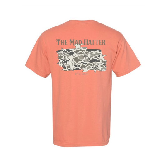 Mad Hatter Camo Duck T-Shirt - Terracotta