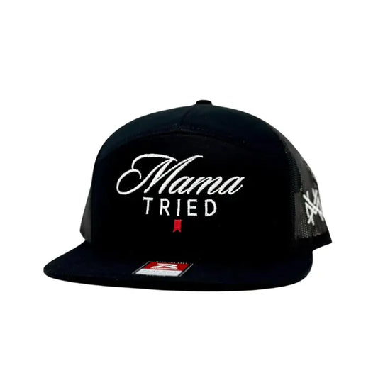 Mama Tried Ultra Trucker Hat - 7 Panel Black
