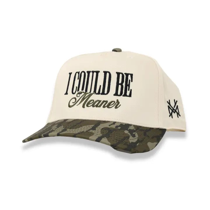 I Could Be Meaner Trucker Hat - Retro Bottomland/Natural