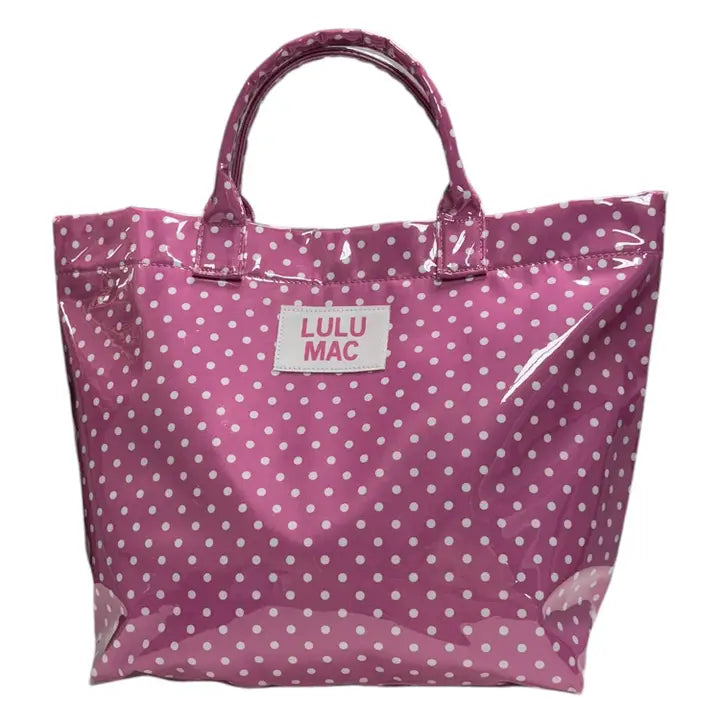 Lulu Mac Tote Bag - Pink/White Dot