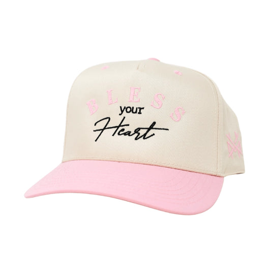 Bless Your Heart Trucker Hat - Retro Pink/Natural