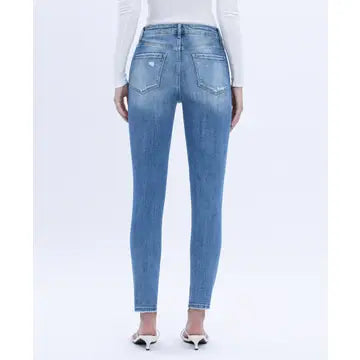 Chasity High Rise Distressed Crop Skinny Jeans