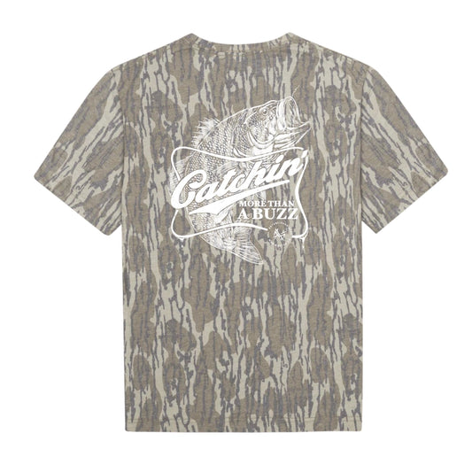 Catchin a Buzz T-Shirt - Mossy Oak Bottomland