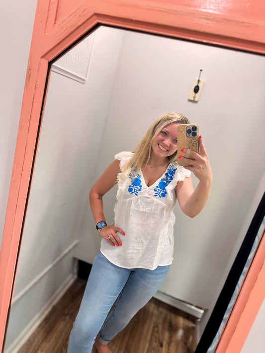 Wildflower Whisper Top - Off White