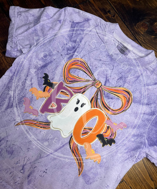 Boo Spooky Bow Colorblast Tee