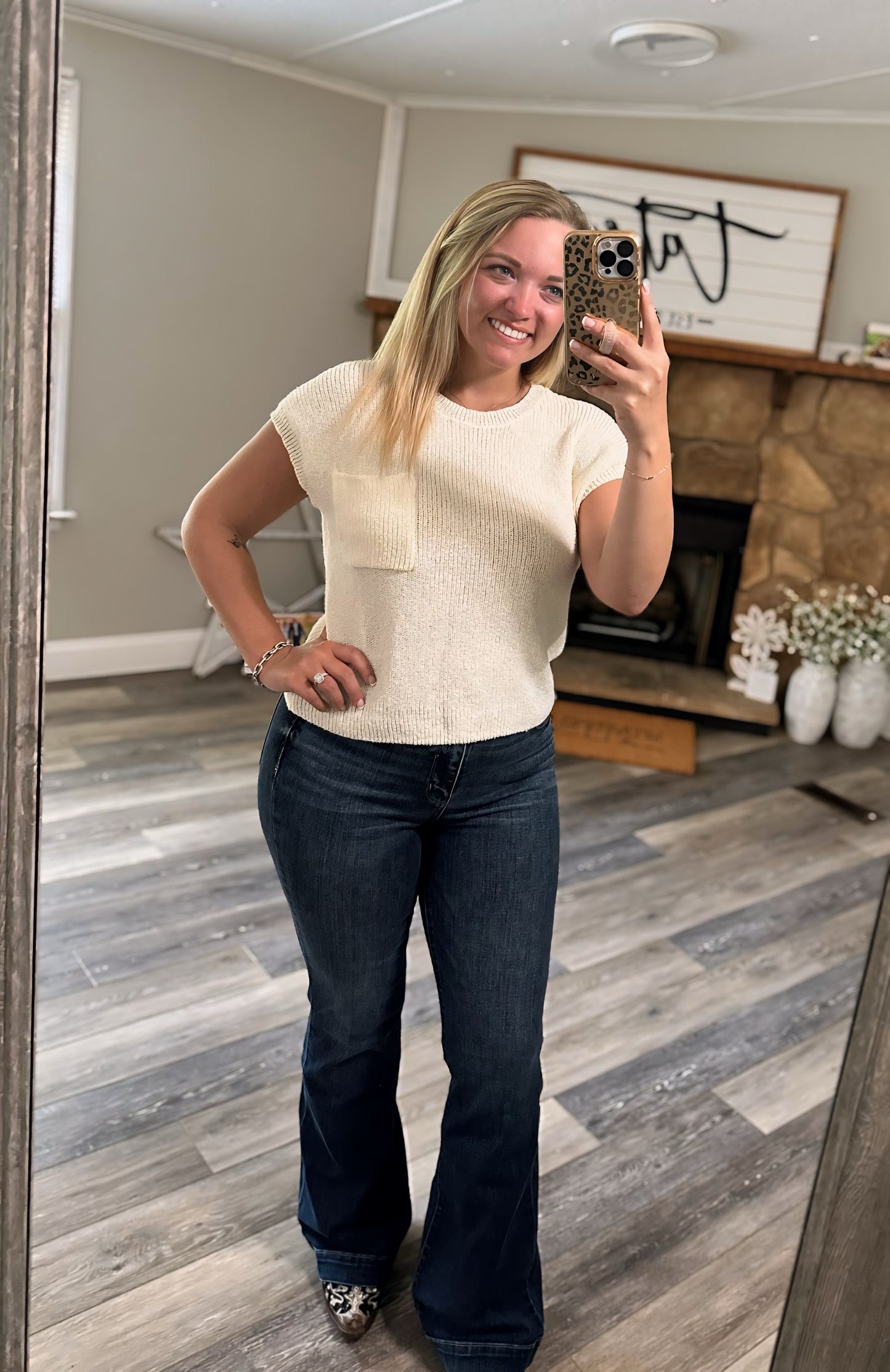 Fall Transitions Sweater Top - Ivory