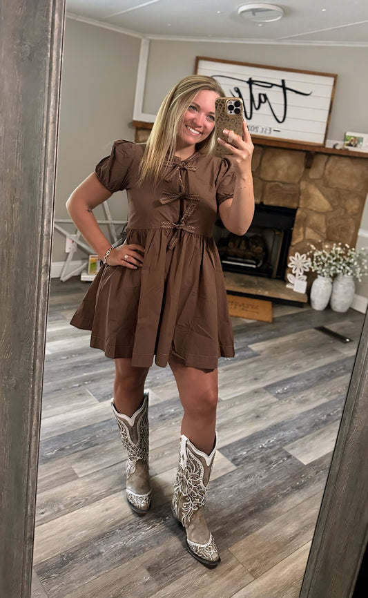 Dreamy Moment Dress - Brown