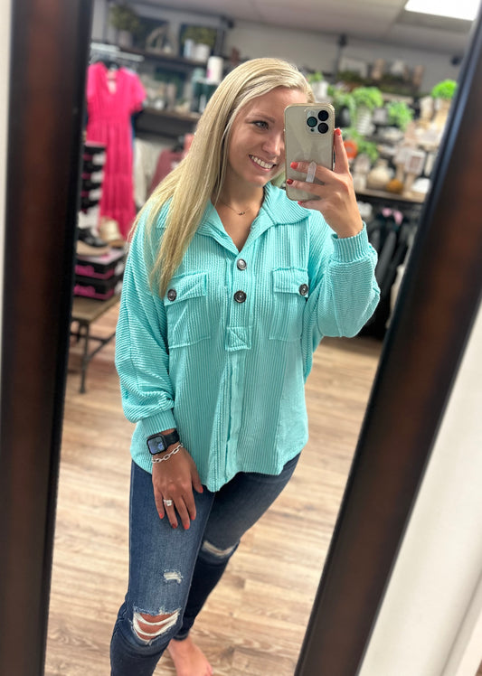 Georgia Top - Aqua