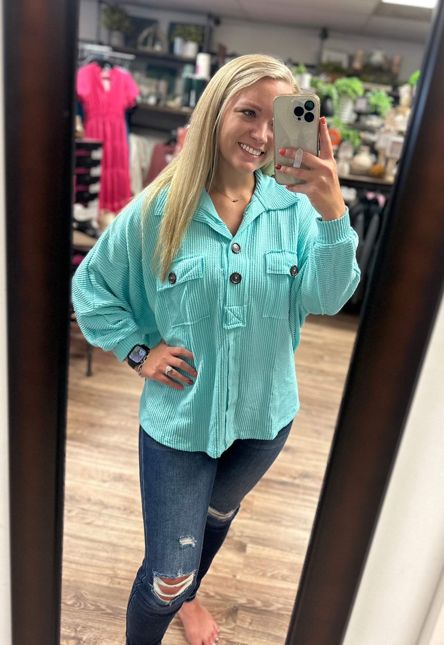 Georgia Top - Aqua