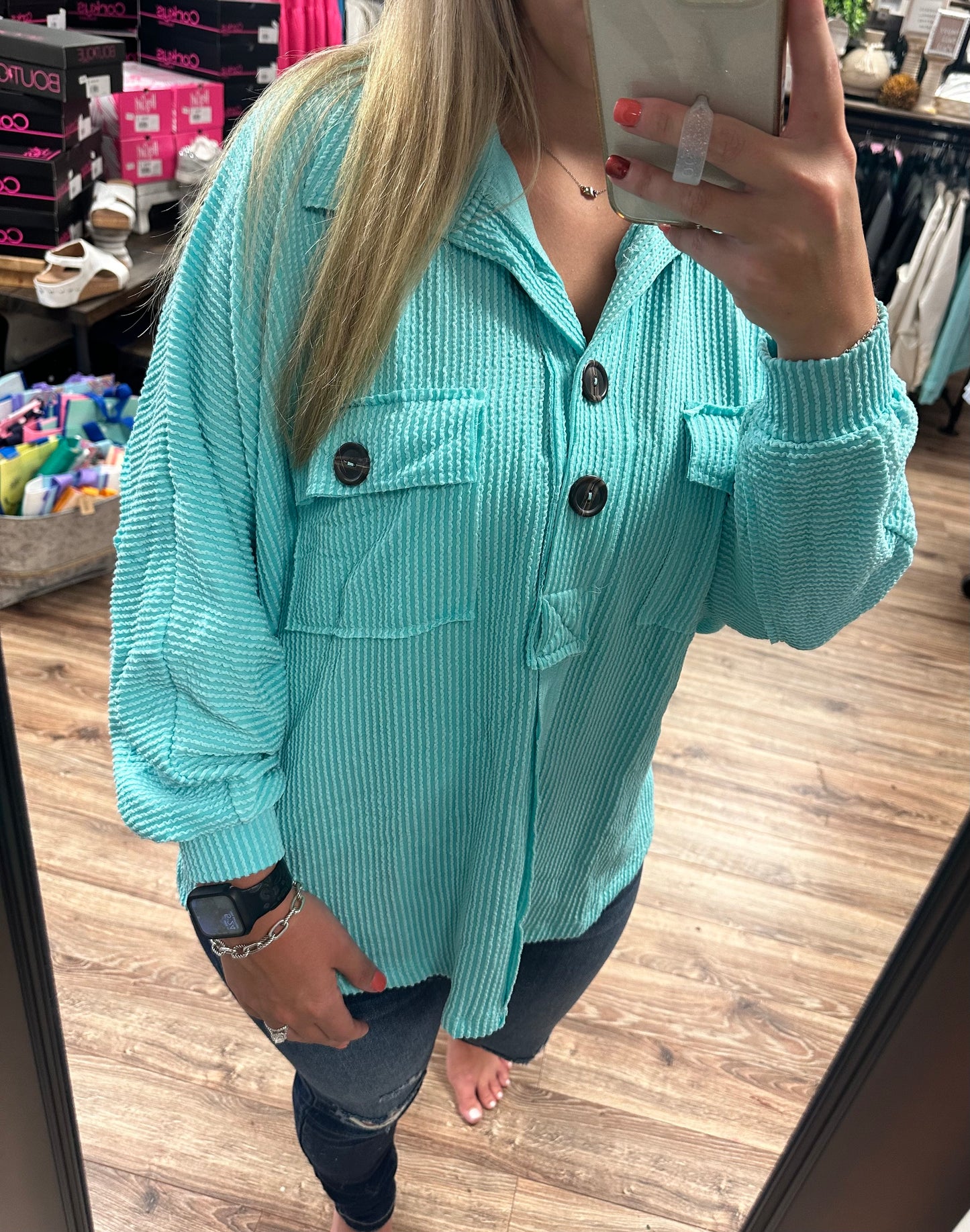 Georgia Top - Aqua