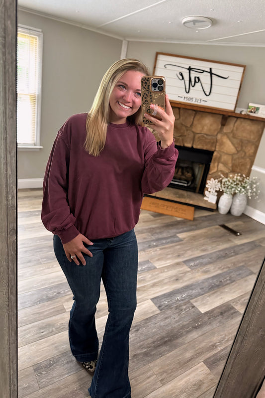 Always Dreamin' Sweatshirt - Dark Cherry