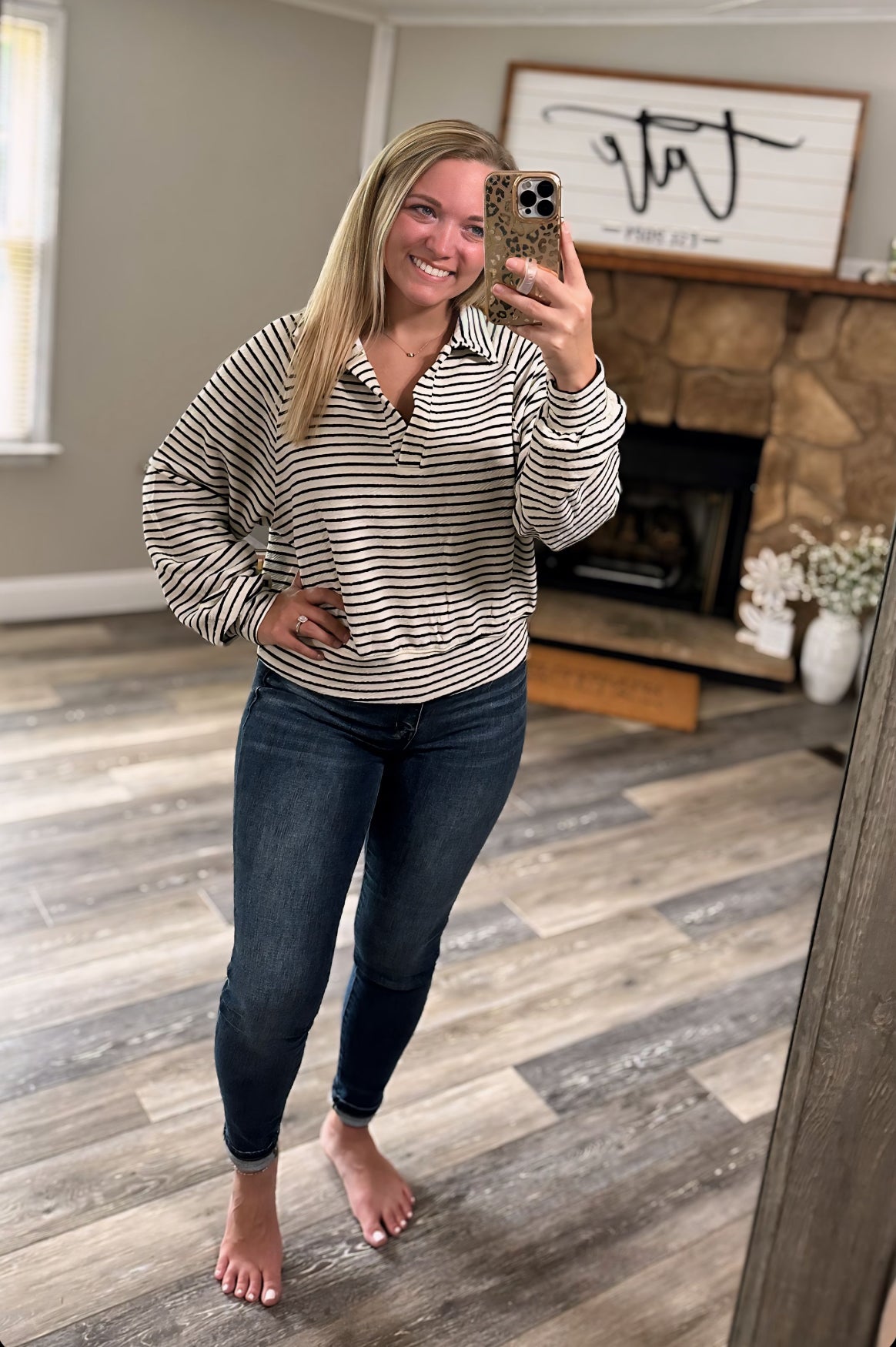 Make A Statement Collared Pullover - Cream