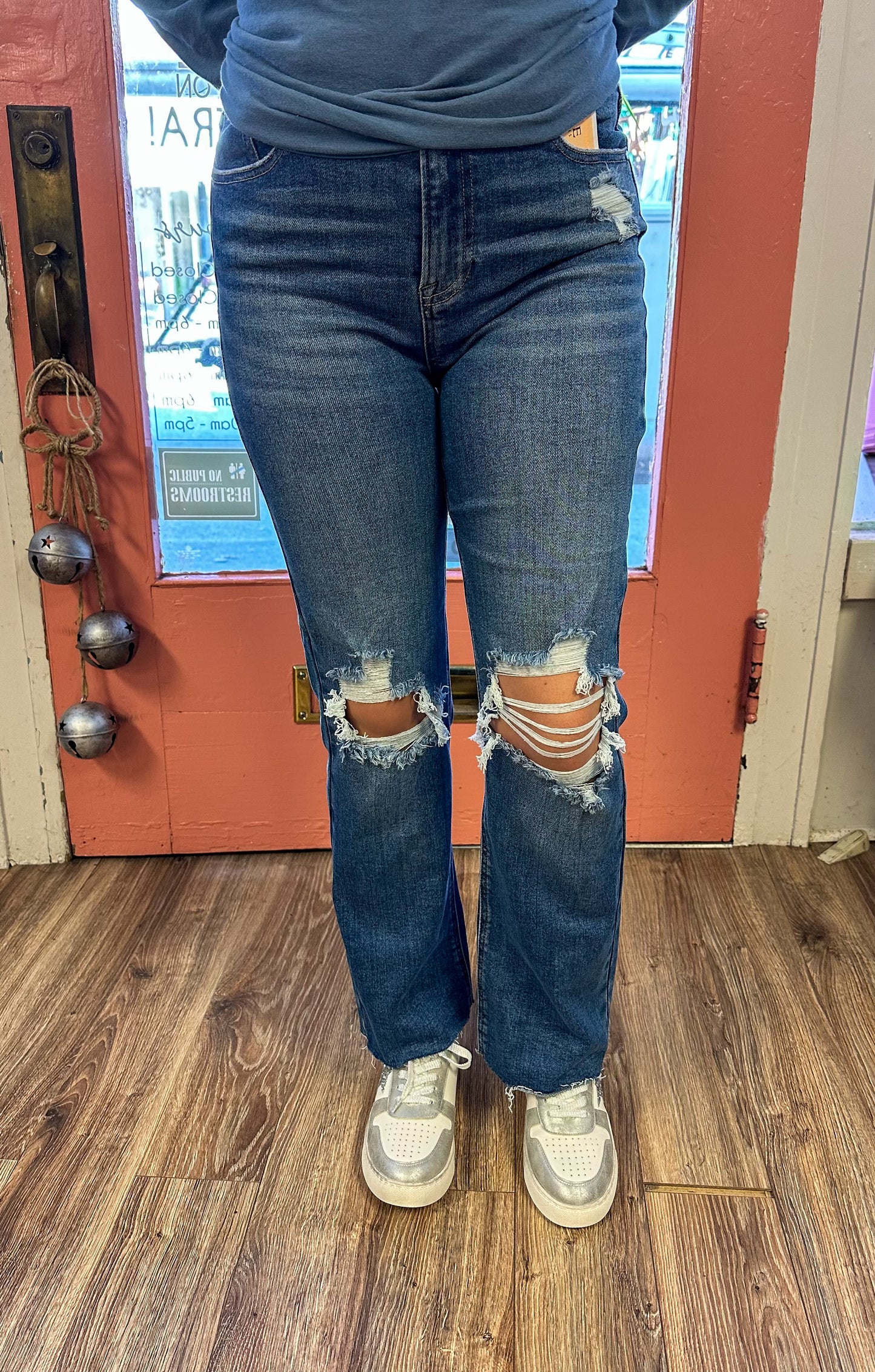 Remi High Rise Distressed Ankle Jeans