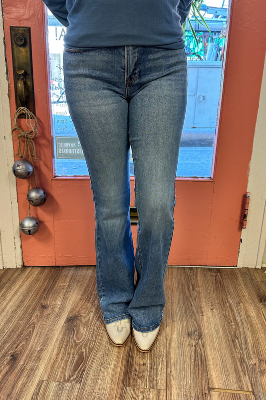 River Mid Rise Basic Flare Jeans