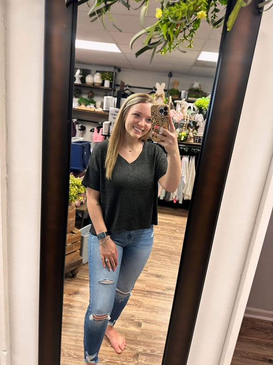 Taylor Charcoal Top