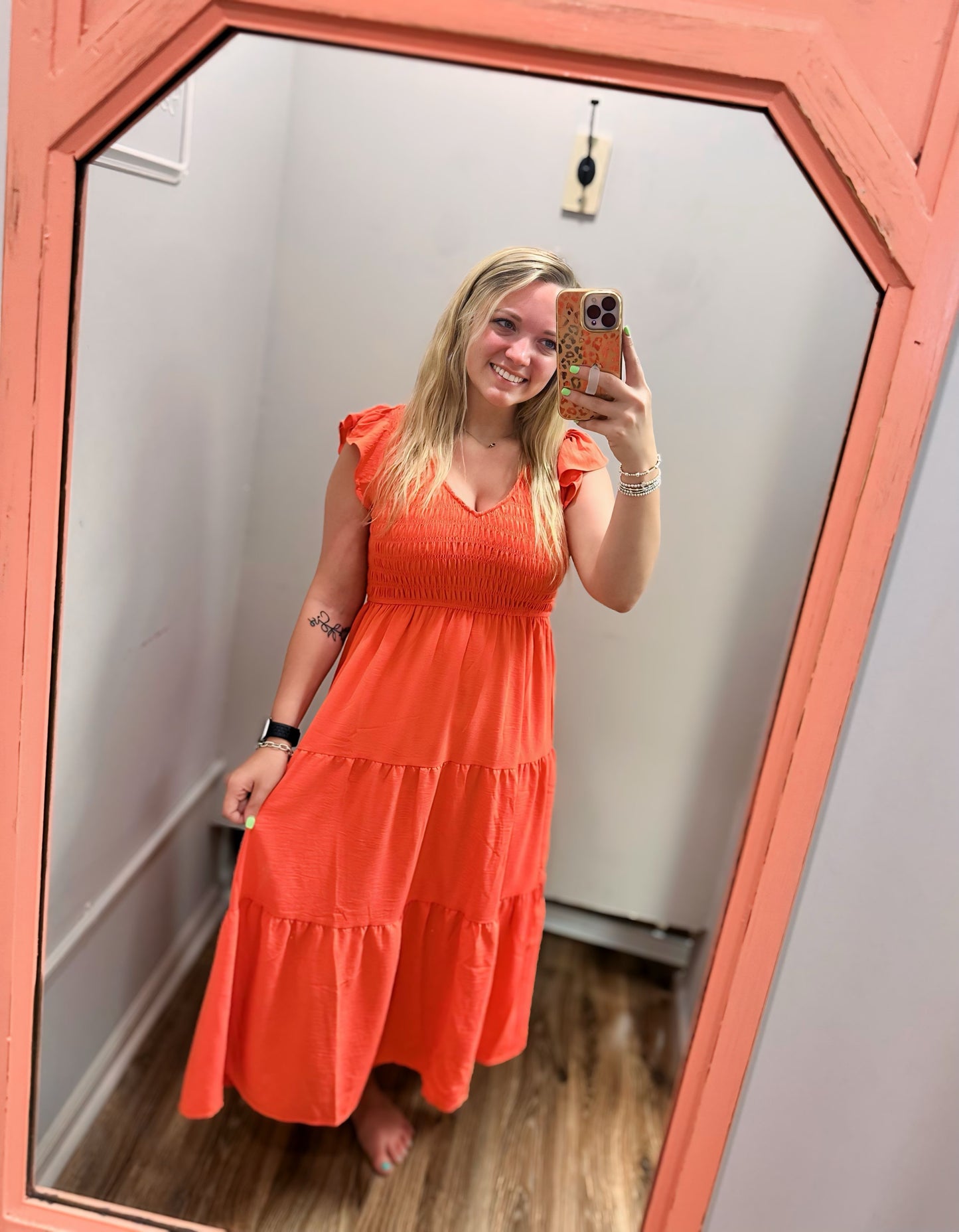 Somewhere In Between Dress - Coral
