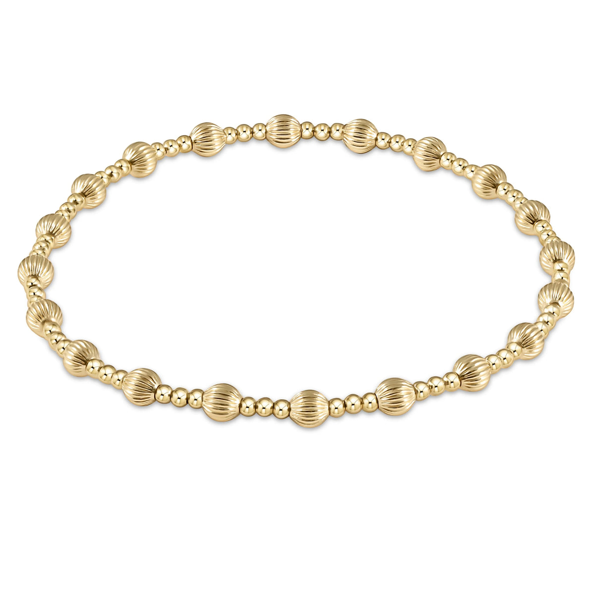 enewton Extends - Dignity Sincerity Pattern 4mm Bead Bracelet - Gold