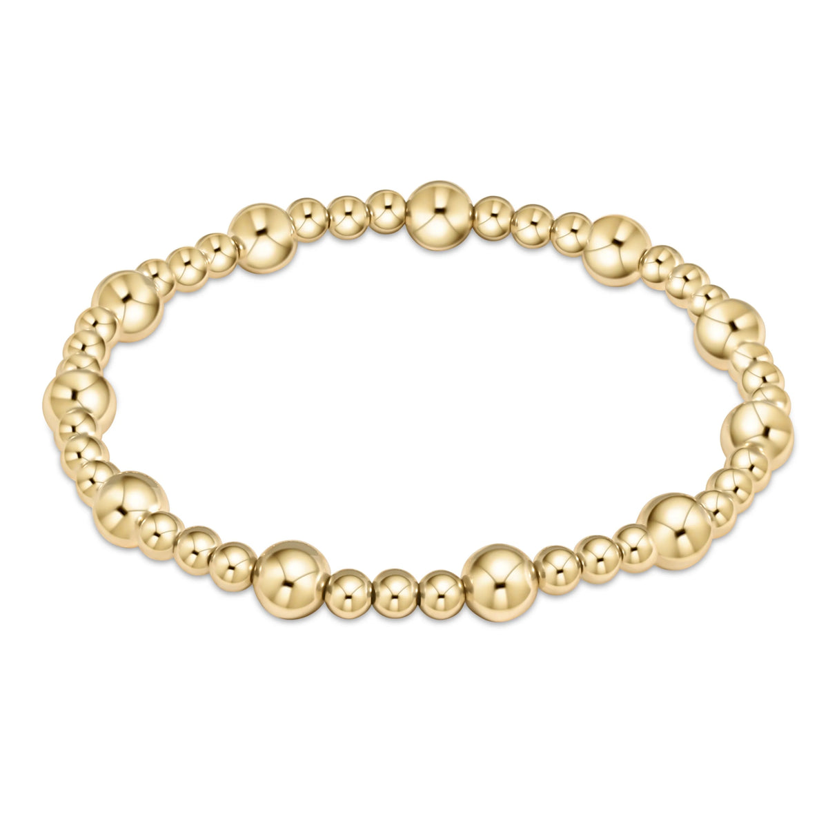 enewton Extends - Classic Sincerity Pattern 6mm Bead Bracelet - Gold