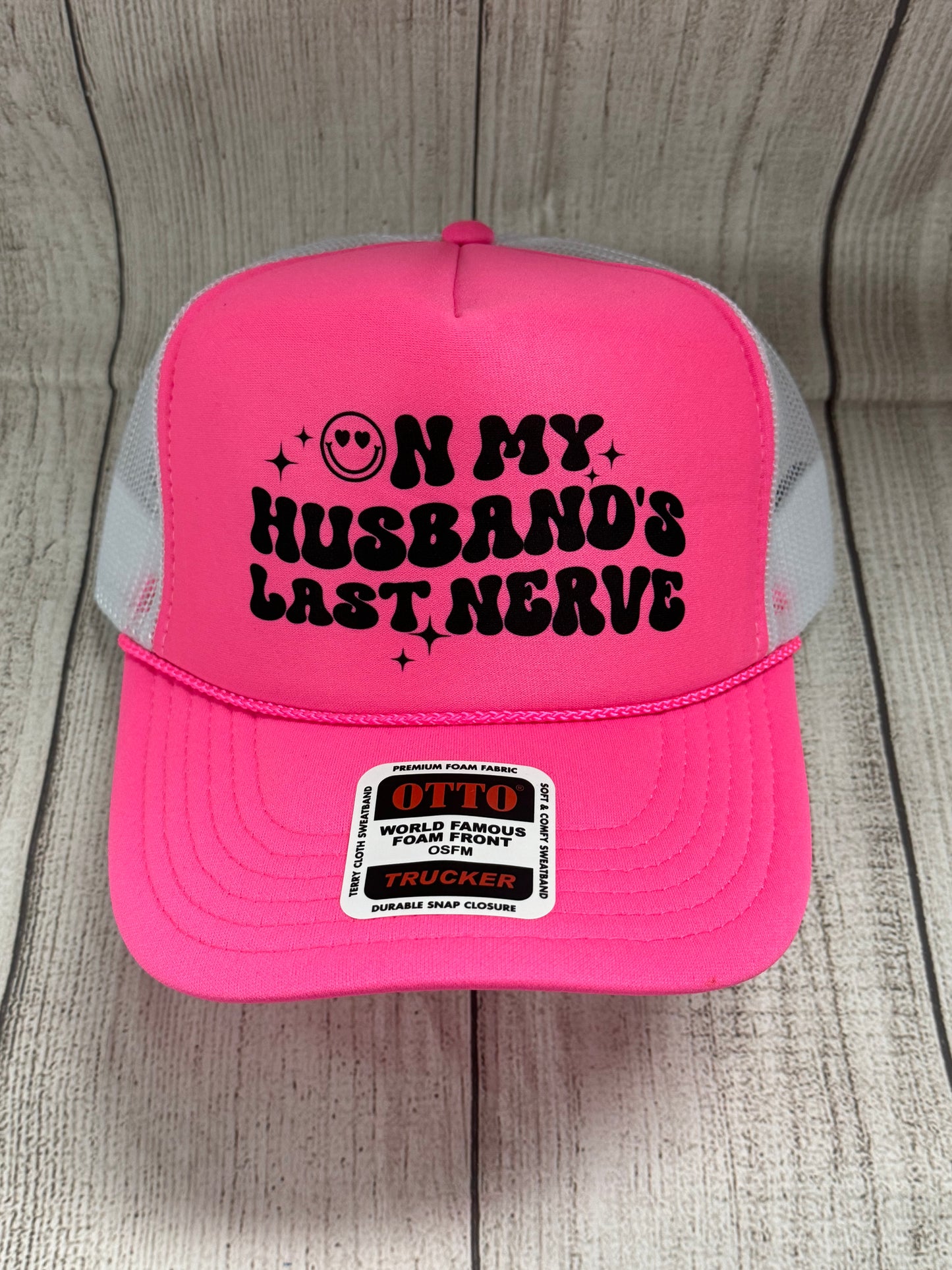 On My Husbands Last Nerve Trucker Hat