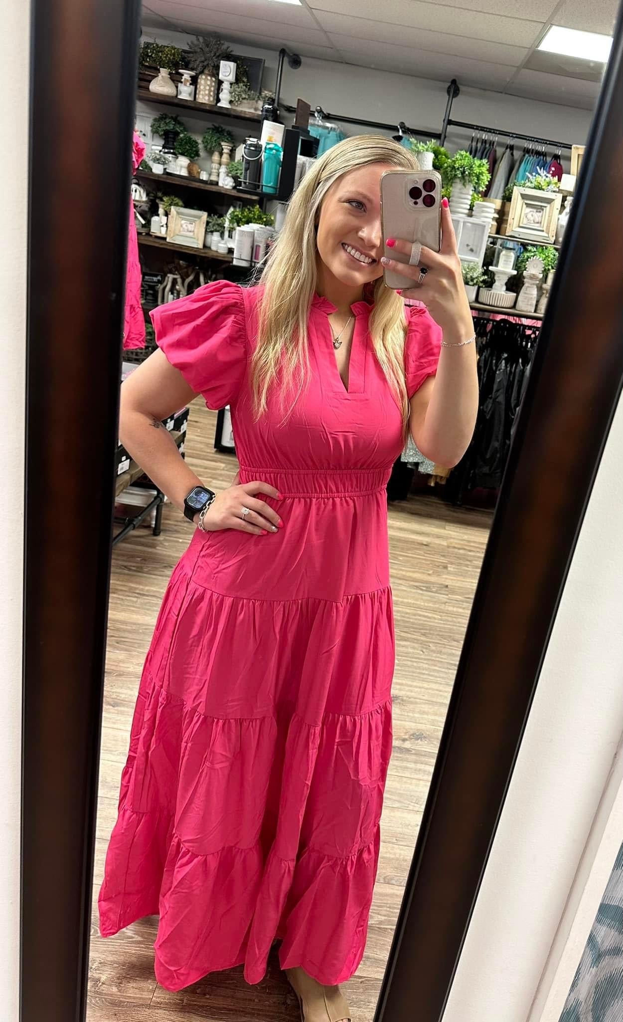 Lana Dress - Hot Pink