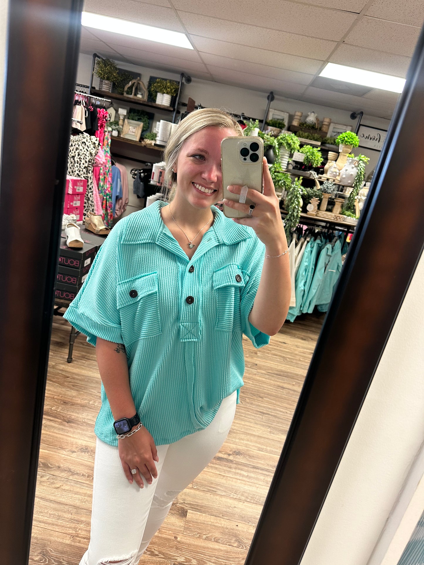 Georgia 2.0 Top - Aqua