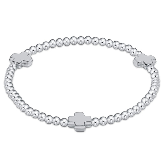 enewton Extends - Signature Cross Sterling Pattern 3mm Bead Bracelet - Sterling