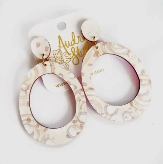 Olivia Drop Earring - Cream Statement Earring