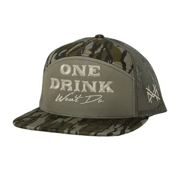 One Drink Won't Do Trucker Hat - 7 Panel Bottomland/ Loden/ Bottomland