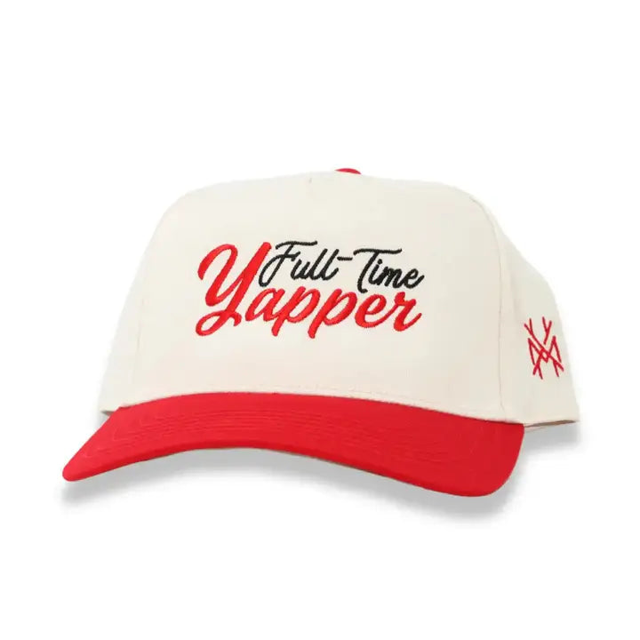 Full-Time Yapper Trucker Hat - Retro Red/Natural