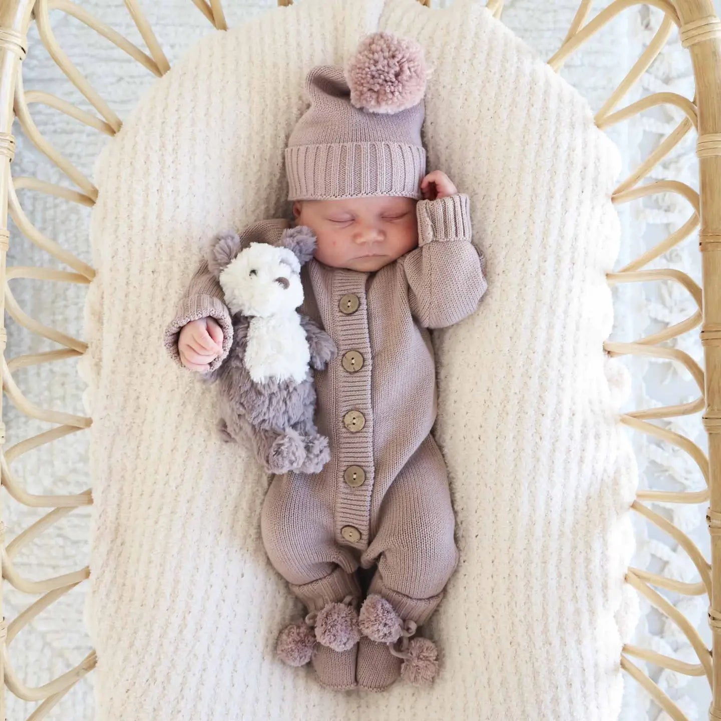 Knit Sweater Button Romper