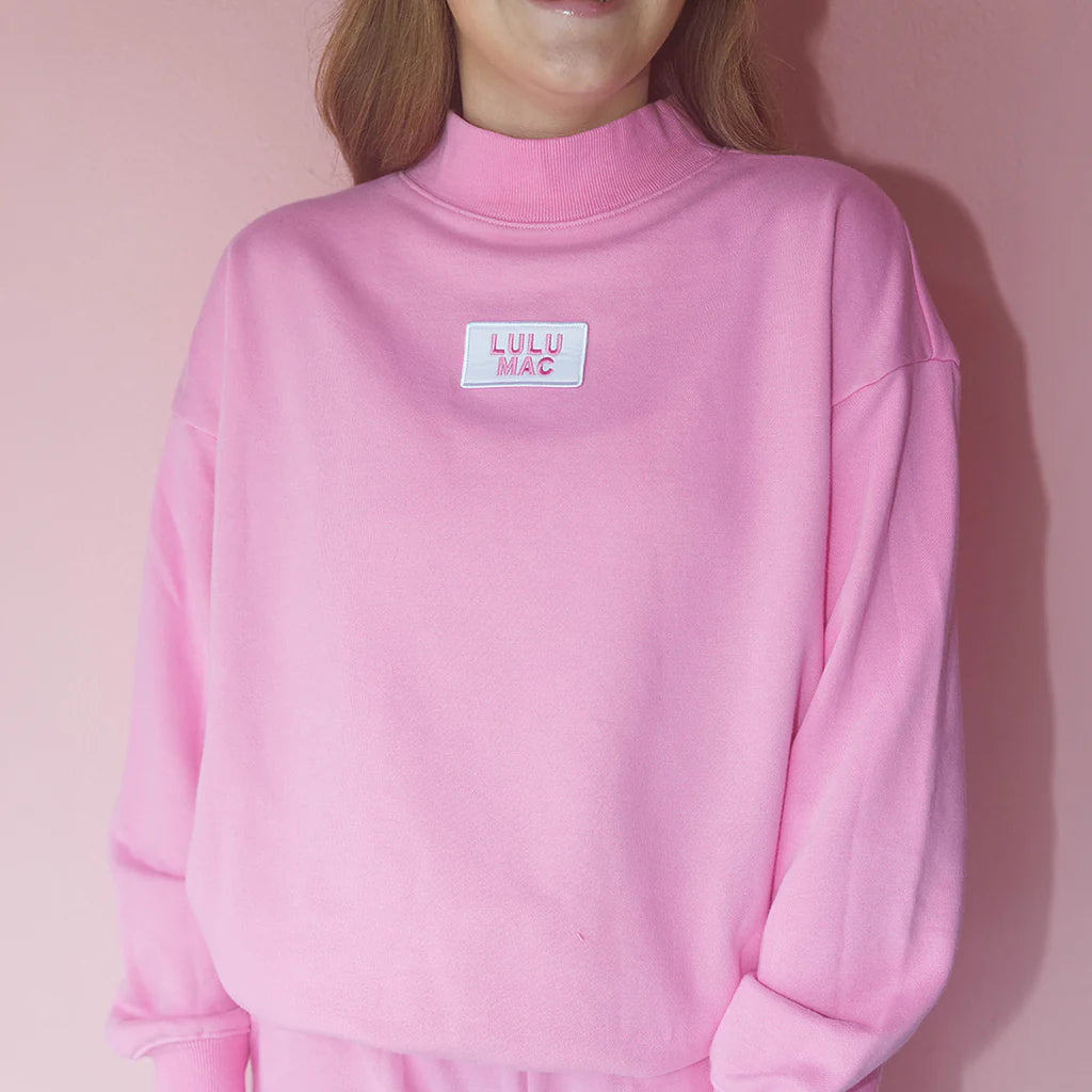 Lulu Mac Long Sleeve Terry Cloth Top - Bubblegum