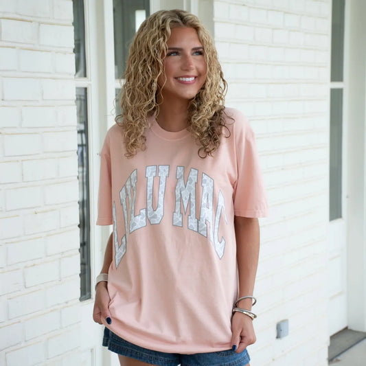 Lulu Mac Camo Tee - Peachy