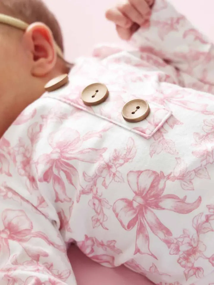 Fancy Frills Newborn Baby Knot Gown & Hat Set