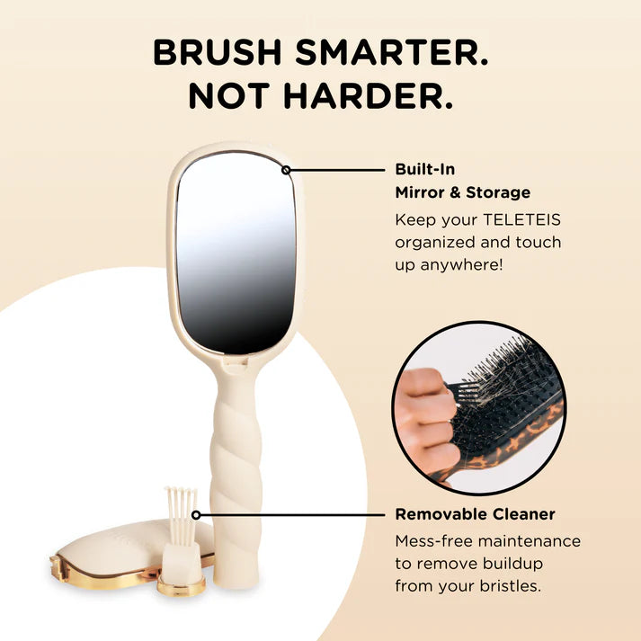 Teleties - Boar Bristle Brush - Tan