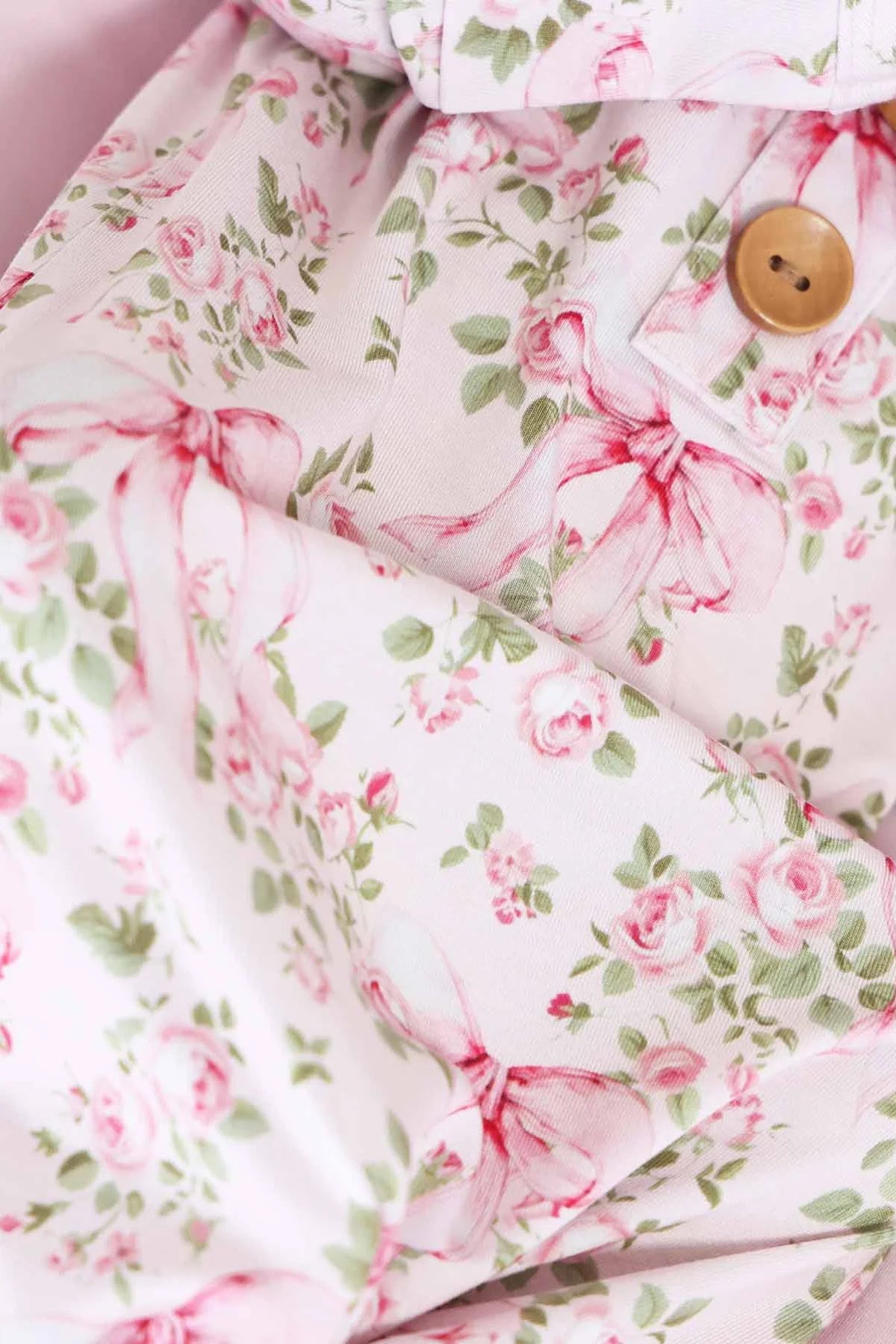 Bows in Bloom Newborn Baby Knot Gown & Hat Set | Pink