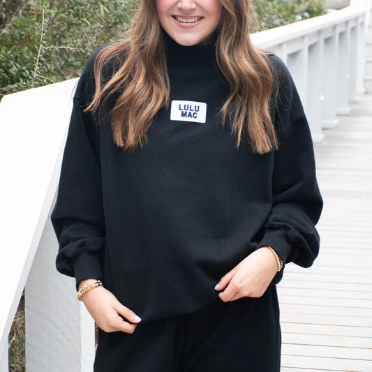 Lulu Mac Terry Cloth Top - Black