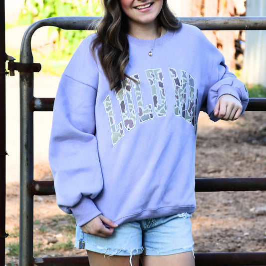 Lulu Mac Lavender/Camo Sweatshirt