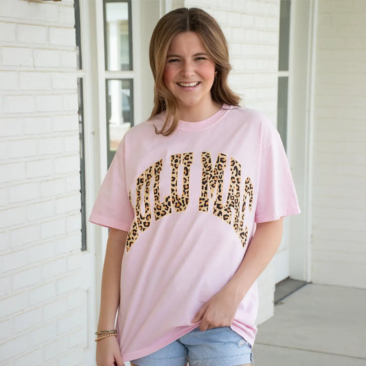 Lulu Mac Leopard Tee - Blossom
