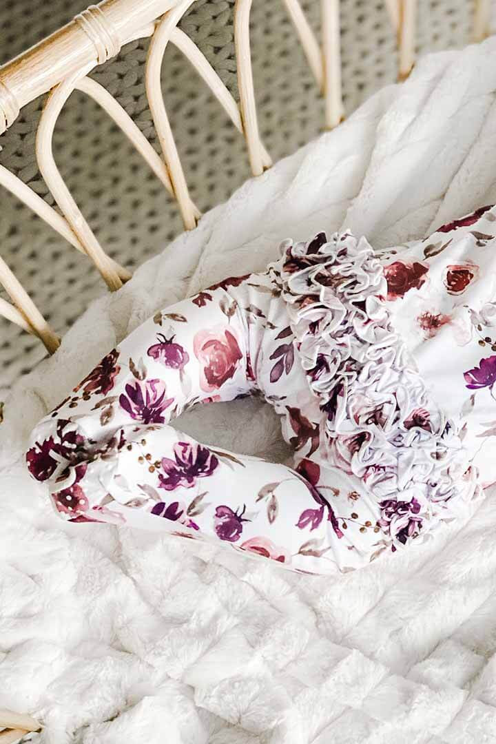 Demi's Dusty Purple Ruffle Zipper Footie