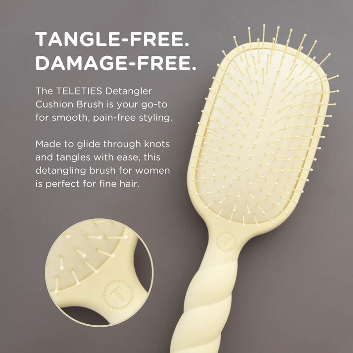 Teleties - Detangling Brush - Fine Hair - Tan