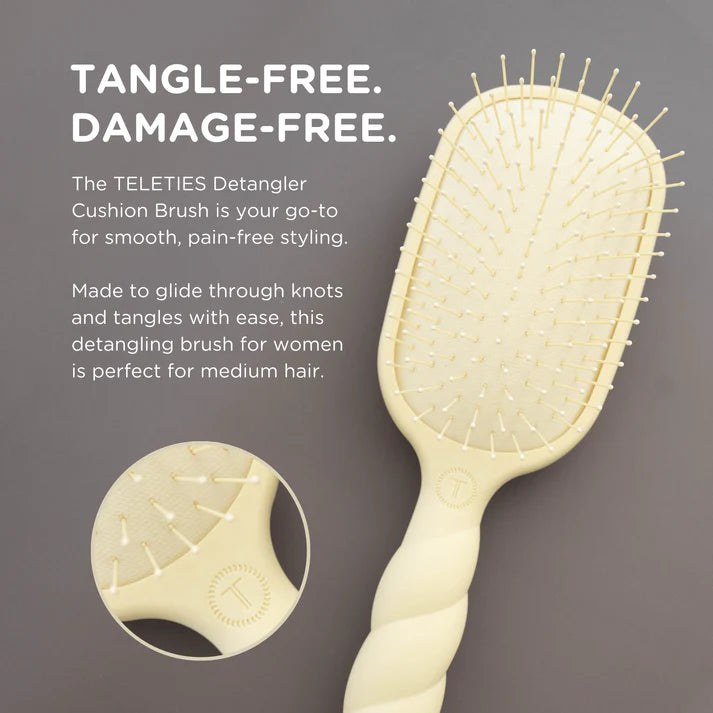 Teleties - Detangling Brush - Medium Hair - Tan