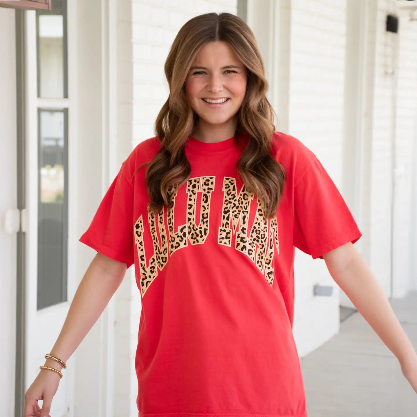 Lulu Mac Leopard Tee - Paprika