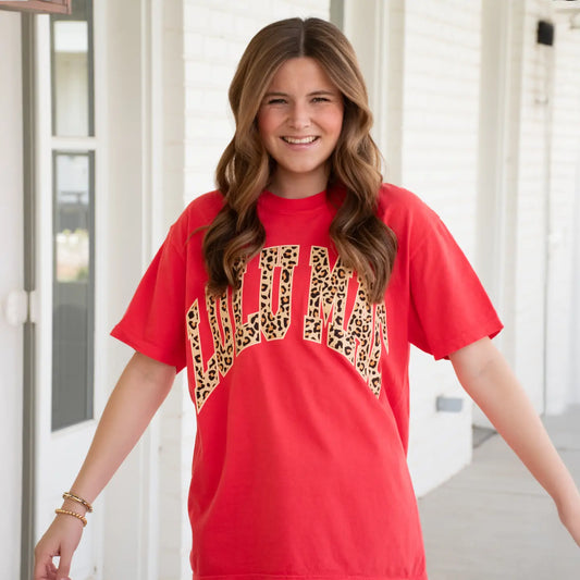 Lulu Mac Leopard Tee - Paprika