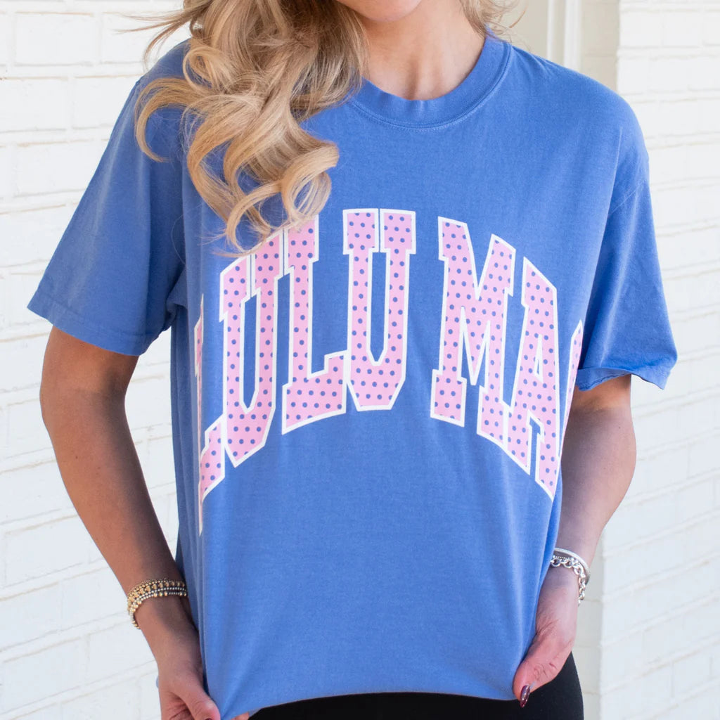Lulu Mac Polka Dot Tee - Flo Blue